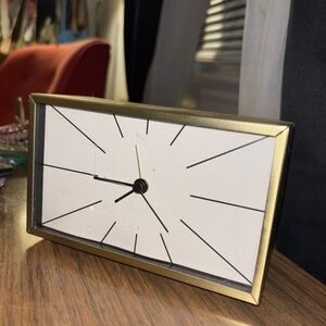 IKEA Gold and White Rectangular Wall Clock
